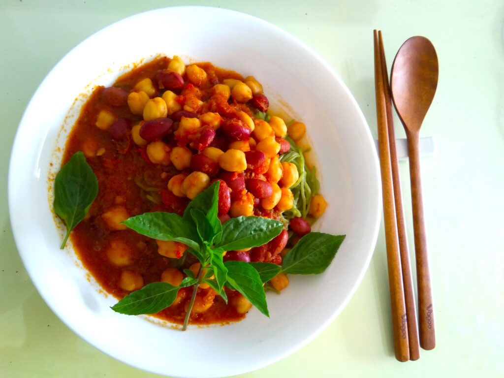 chickpea kidney bean curry simple cooking
