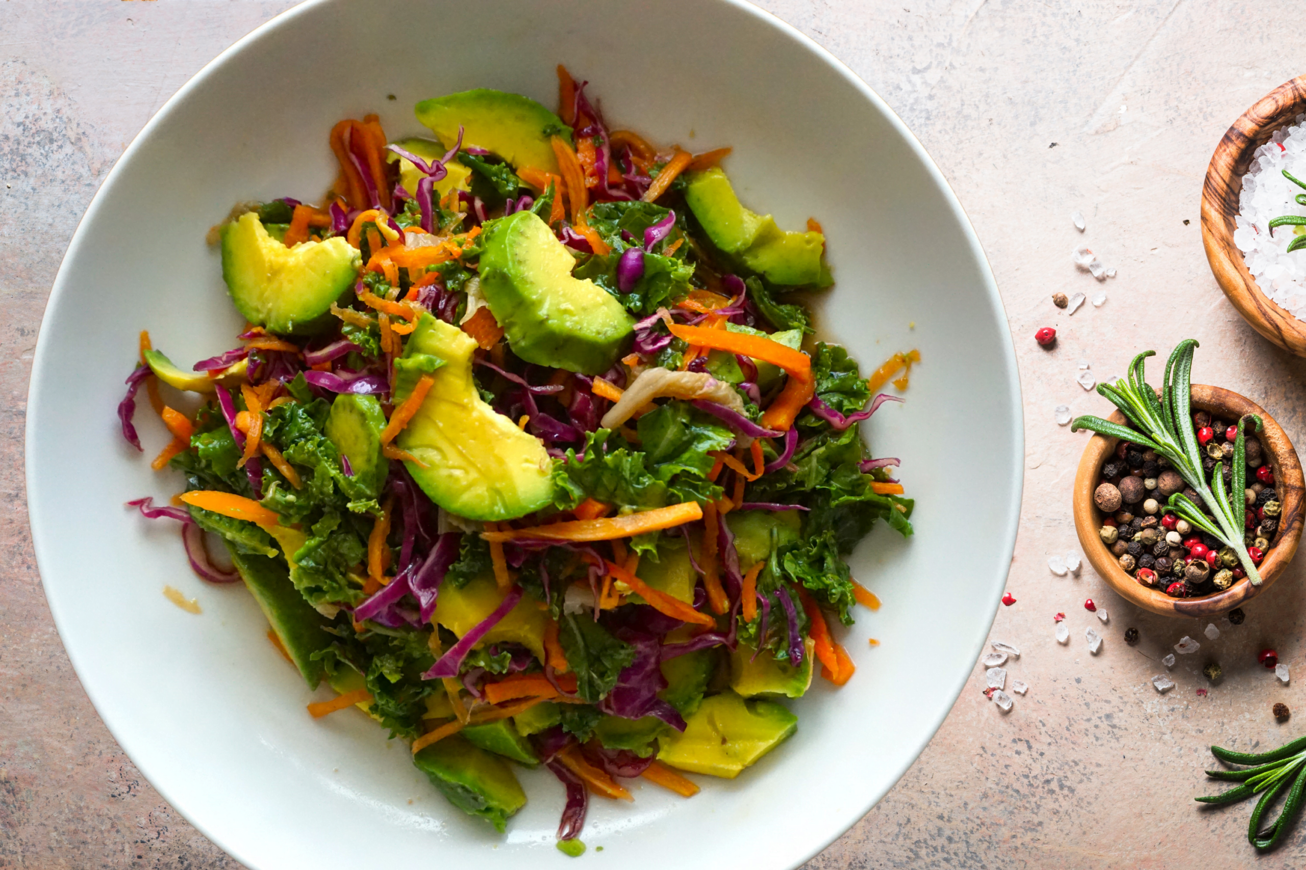 salad kale trái bơ thực phẩm như thuốc