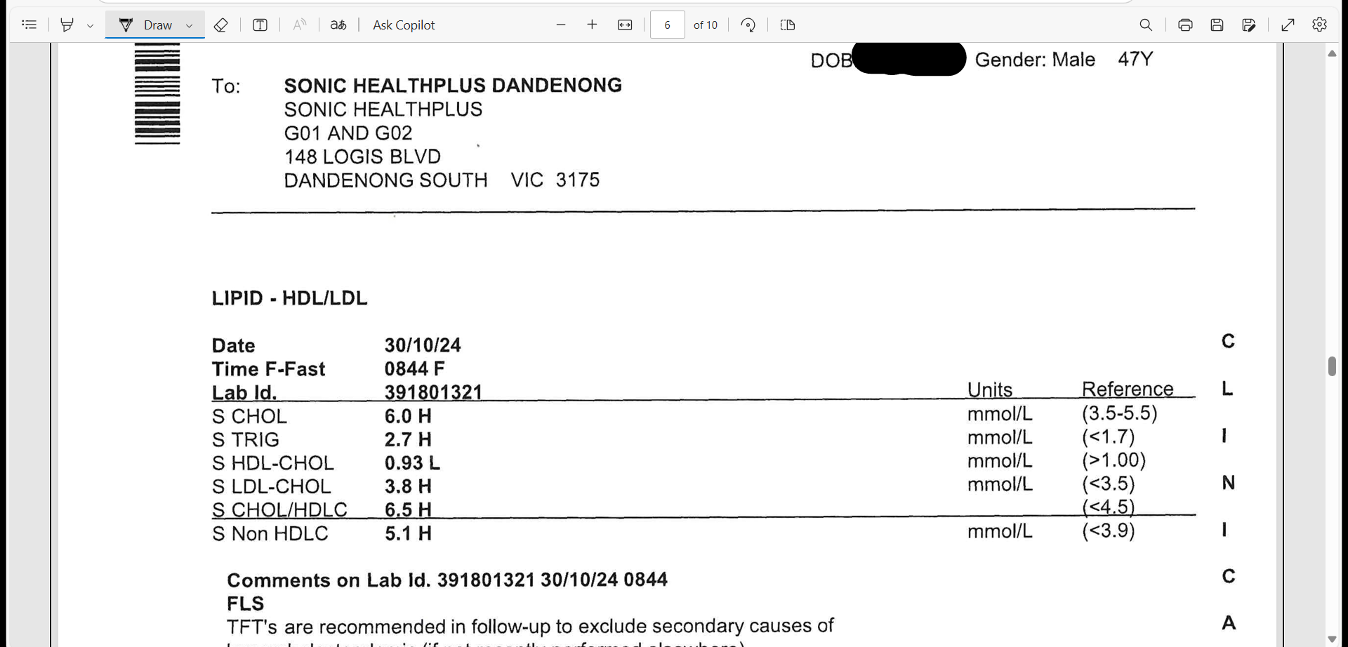 Kết quả Cholesterol 2